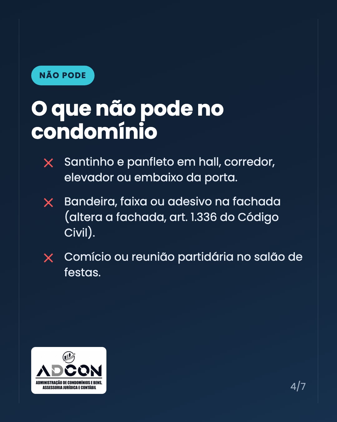 Campanha eleitoral no condomínio: encaminhar é publicar — card 4