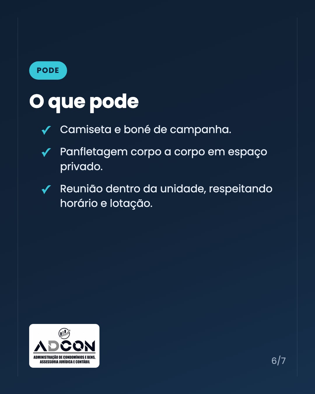 Campanha eleitoral no condomínio: encaminhar é publicar — card 6